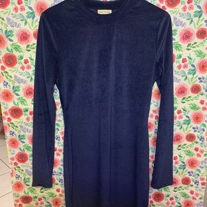 Dark blue velvet dress